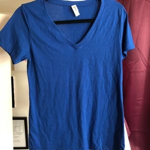 Basic blue v neck